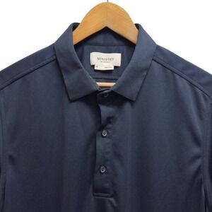 Ministry of Supply Men's Size XL Navy Blue Performance Golf S/S Polo Shirt euc